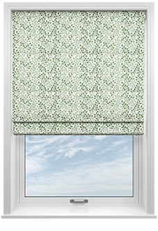 Fitzrovia Print, Subtle Greens - Twist&Fit Roman Blind